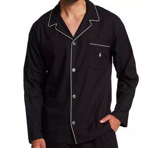 NEW Polo Ralph Lauren Men’s Long Sleeve Pajama Top Shirt Black, Size Medium